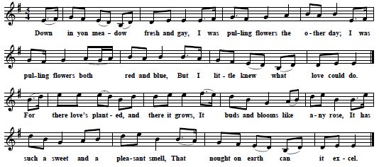 18. "The Prickly Rose", from William Christie , Traditional Ballad Airs, Vol. I, Edinburgh 1876, p. 226-7