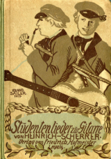 89. Cover of Heinrich Scherrer, Deutsche Studentenlieder mit einer volkstümlichen Gitarrebegleitung aus dem Stegreif zu spielen, Leipzig 1923